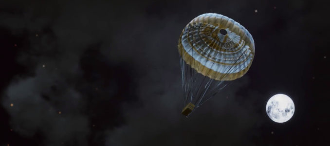 dark-zone-supply-drop-falling-down-parachute