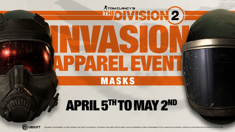 binær Hovedkvarter århundrede The Division 2 Apparel Event #1: Invasion incl. Masks, Skins & Emotes / The  Division Zone